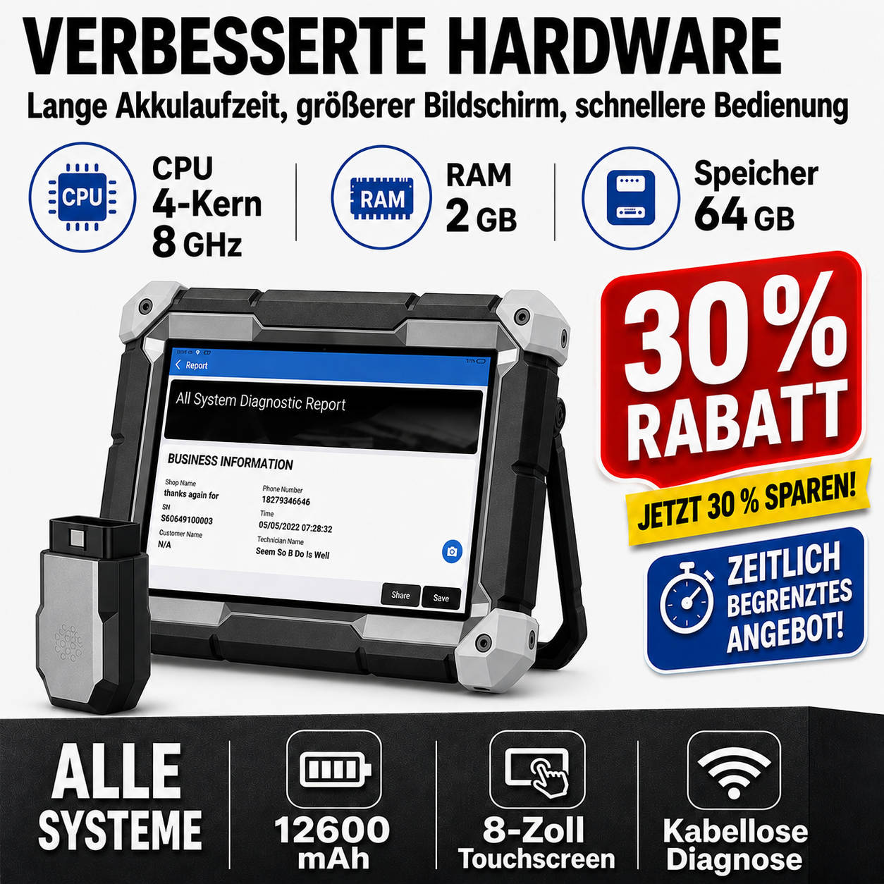 Professionelles Kfz-Diagnosegerät Phoenix Lite 3